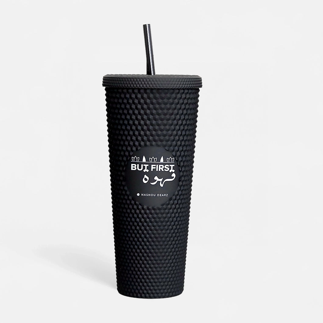 But First Coffee MATTE Black XL Tumbler