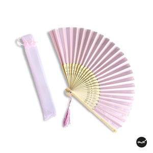 Vibrant Plain Colored Purse Hand Fan