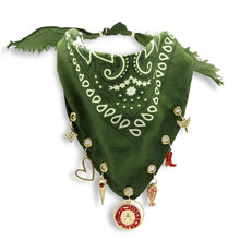 Load image into Gallery viewer, Green Spell Charm Bandana
