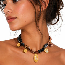 Load image into Gallery viewer, Golden Muse Bandana Charm Necklace