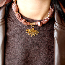 Load image into Gallery viewer, Brown Sun Charm Necklace