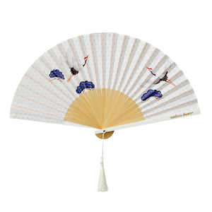 Cloud Crane Purse Hand Fan