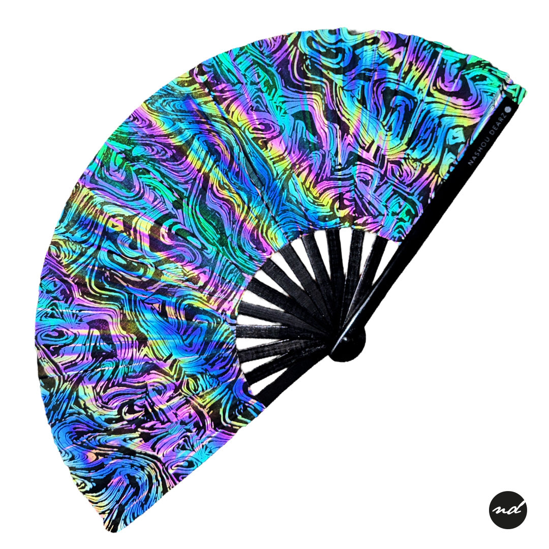 Fantastic Swirl Reflective Hand Fan | Nashou Dearz | Hand Fans