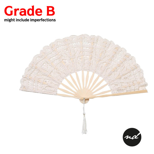 GRADE B Lace Folding Embroidered Hand Fan