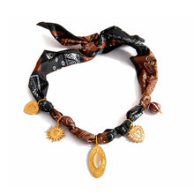 Load image into Gallery viewer, Golden Muse Bandana Charm Necklace