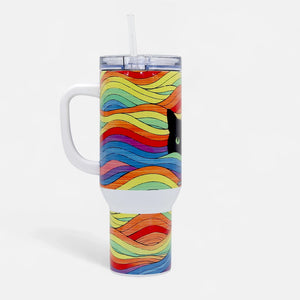 Leave Me Alone Black Kitty 40oz Stainless Steel Tumbler