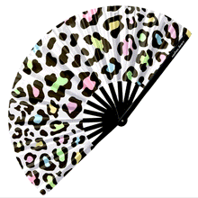 Load image into Gallery viewer, Neon Safari UV Glow Hand Fan