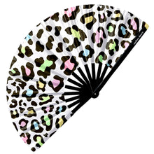 Load image into Gallery viewer, Neon Safari UV Glow Hand Fan