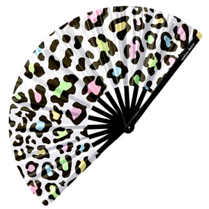Neon Safari UV Glow Hand Fan