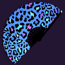 Load image into Gallery viewer, Neon Safari UV Glow Hand Fan