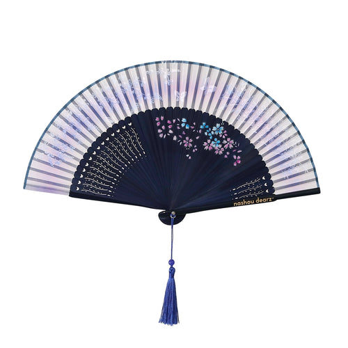 Midnight Garden Purse Hand Fan
