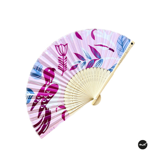 Floral Feathers Purse Hand Fan