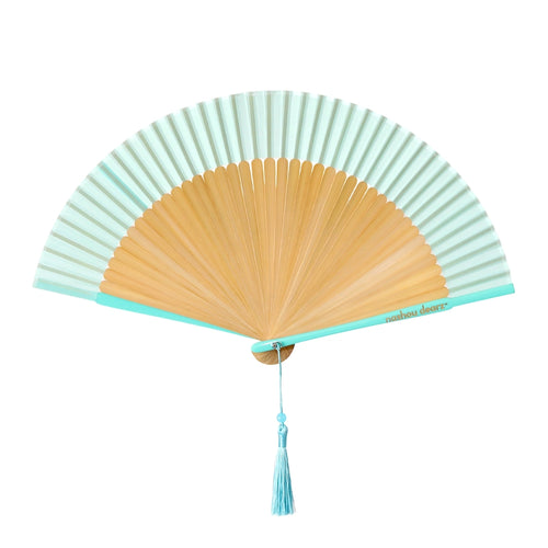 Pastel Wave Purse Hand Fan