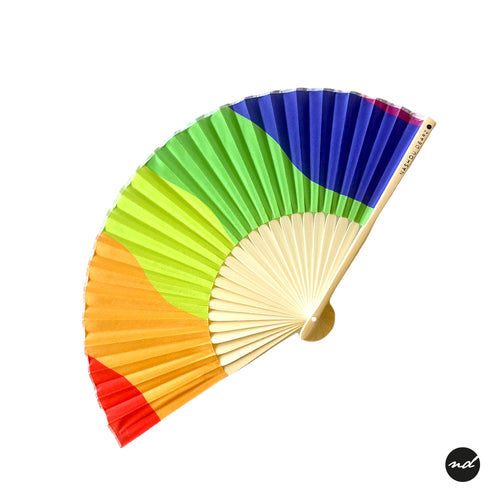 Rainbow Bits Purse Hand Fan