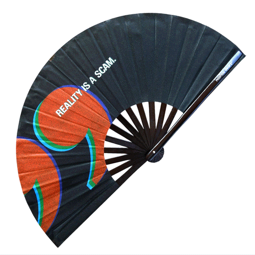 Reality Is a Scam UV GLOW Hand Fan