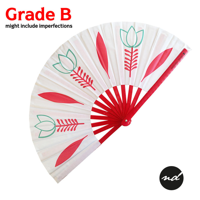 GRADE B Shaffeh Red Bamboo Hand Fan