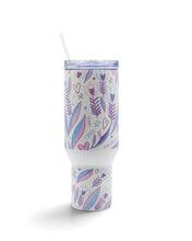 Load image into Gallery viewer, Bubblegum Shaffeh Doodles 40oz Stainless Steel Tumbler