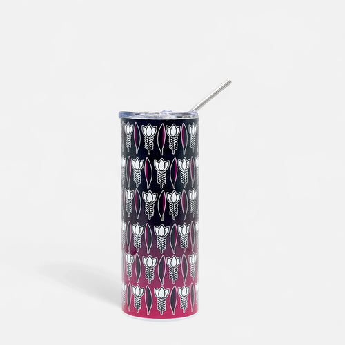 Black & Pink Shaffeh 20oz Stainless Steel Tumbler