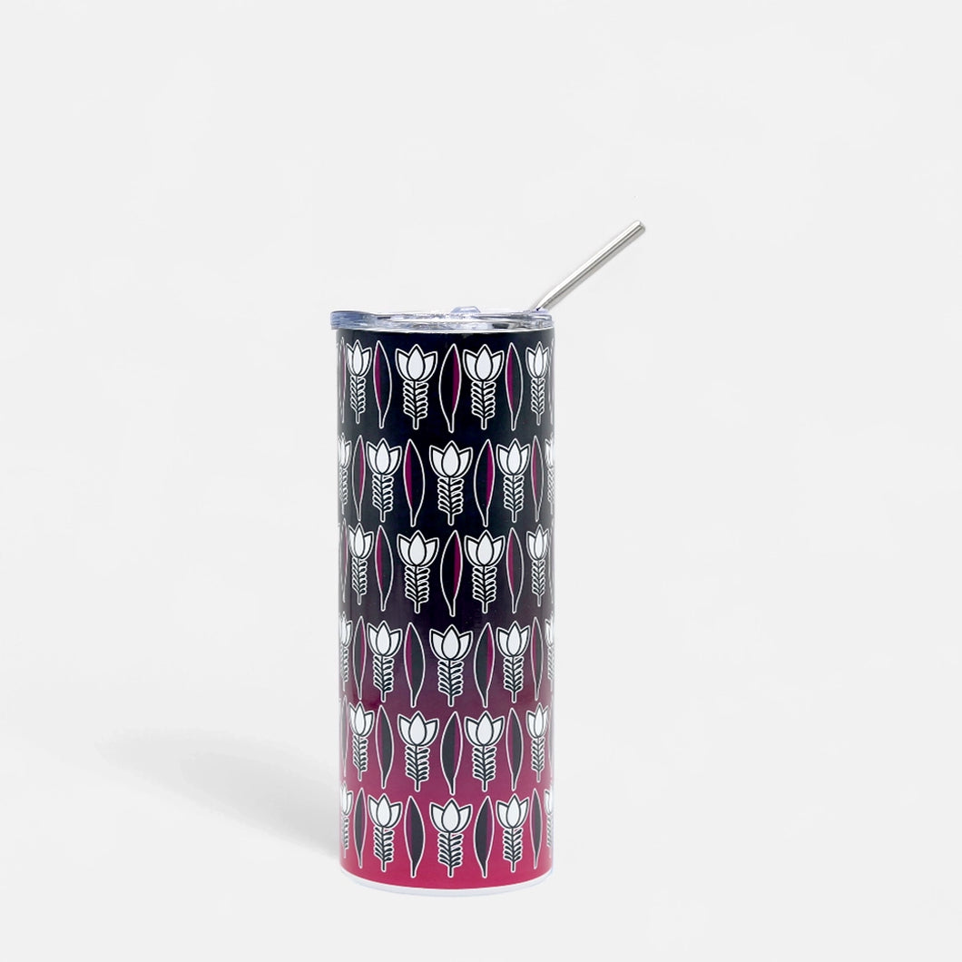 Black & Pink Shaffeh 20oz Stainless Steel Tumbler