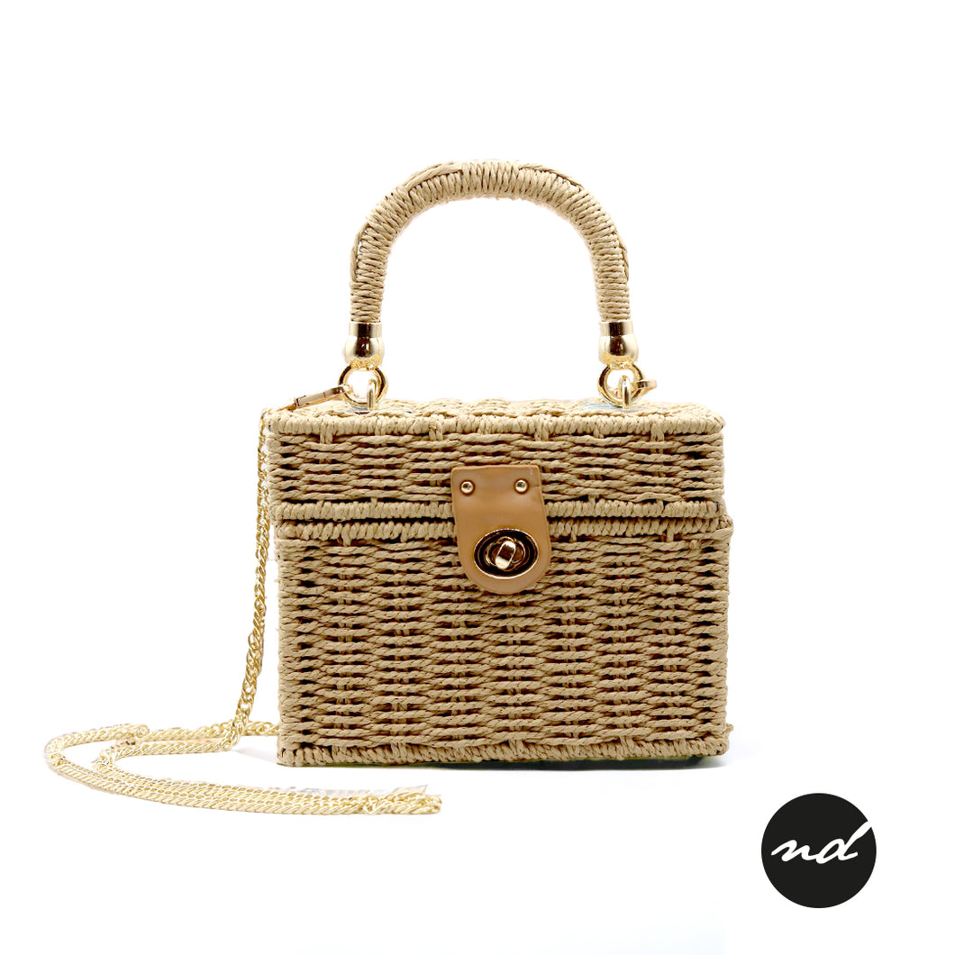 Boho Rattan Straw Shoulder Bag