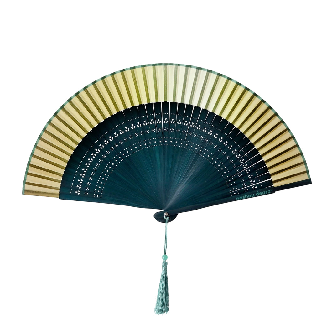 Verdant Noir Purse Hand Fan