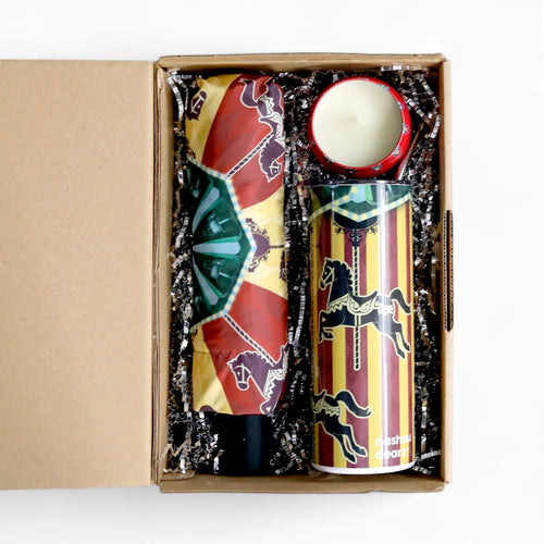 Vintage Ride Umbrella and Tumbler Gift Box
