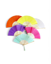 Load image into Gallery viewer, Vibrant Plain Colored Purse Hand Fan