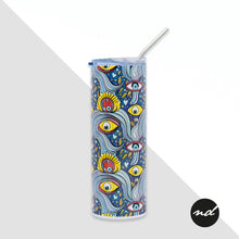 Load image into Gallery viewer, Blue Gaze Tumbler, Hand Fan and Pin Gift Set