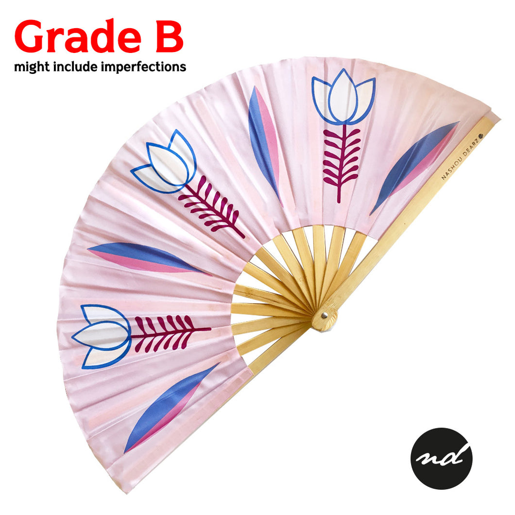 GRADE B Bubble Gum Shaffeh Hand Fan