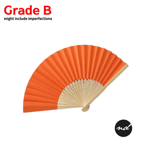 GRADE B Lace Orange Purse Hand Fan