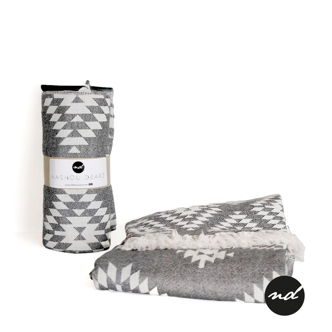 Charcoal Embrace Woven Throw