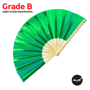 GRADE B Emerald Green Hand Fan