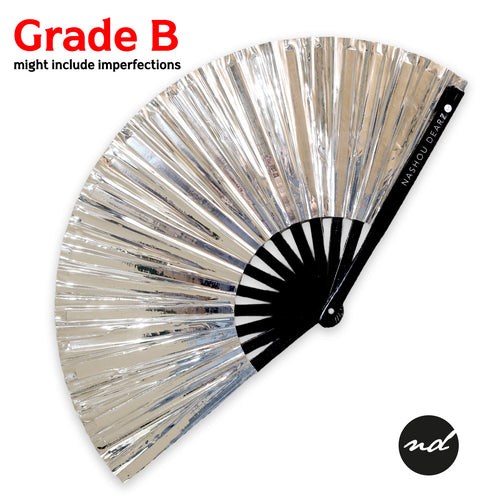 GRADE B Metallic Elegance Hand Fan