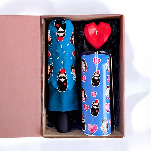 Nash Family Umbrella and Stainless Steel Tumbler Gift Box