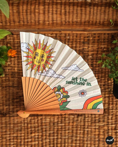 LET THE SUNSHINE IN Premium Wooden Hand Fan