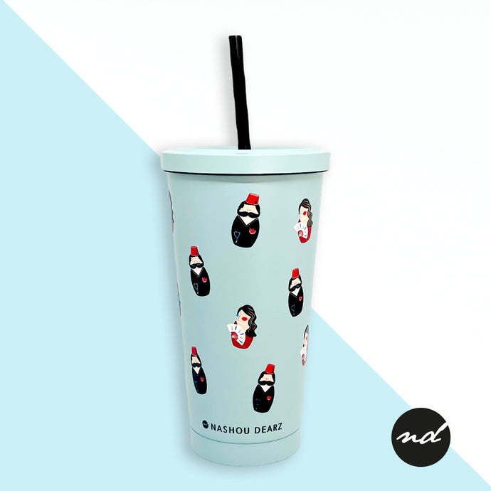 STAINLESS STEEL Nash Family Cyan Tumbler - Nashou Dearz
