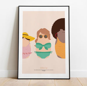 Summer Girls Illustrated Poster - Nashou Dearz